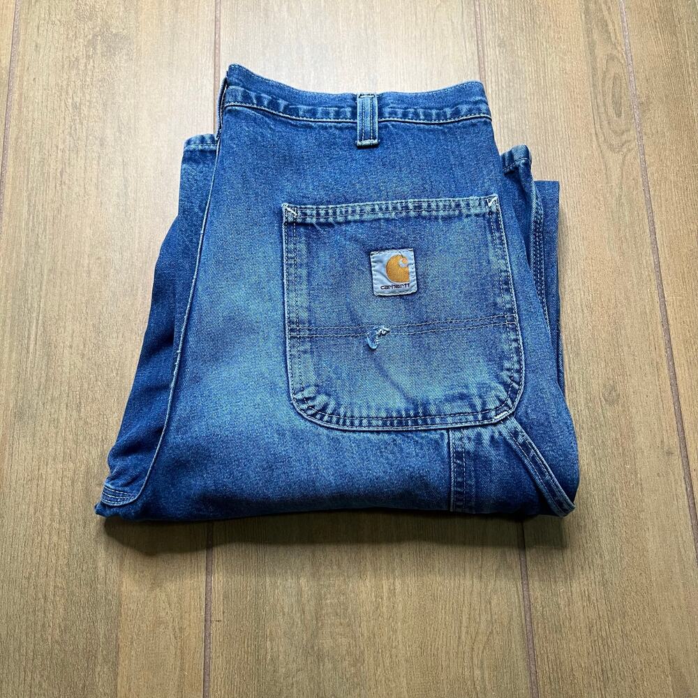 Carhartt Dungaree Fit Jeans 34x36 Workwear Denim Pants Distress